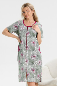 Халат женский №37002 кулирка (р-ры: 48-56) хаки