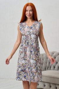 Халат женский №21618 кулирка (р-ры: 46-62) бежевый