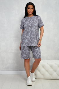 Костюм двойка женский №1104 кулирка (р-ры: 46-54) серый