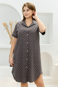 Халат женский "Наследие-3" кулирка (р-ры: 48-58) шоколадный