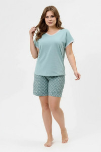 Пижама женская "Луна-2" кулирка (р-ры: 48-58) светло-зеленый