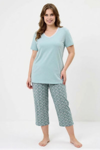 Пижама женская "Луна-1" кулирка (р-ры: 50-60) светло-зеленый