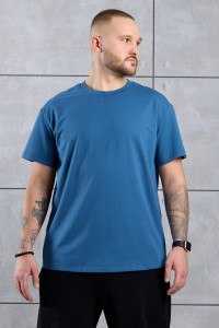 Футболка мужская "Арчи-1" кулирка с лайкрой (р-ры: 48-58) индиго