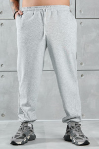 Брюки мужские "Акс-2" лининг (р-ры: 48-58) серый меланж