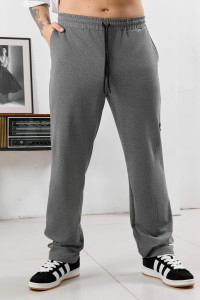 Брюки мужские "Акс" футер 2-х нитка с лайкрой (р-ры: 48-58) серый