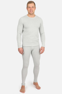 Кальсоны мужские 1321-08 (термобелье) рибана с начесом (последний размер) серый меланж 46,50