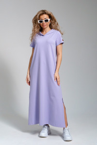 Платье-мантия женское 970 кулирка с лайкрой пенье (последний размер) лиловый 44,50,54,58