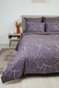 Пододеяльник бязь на молнии "Кракле" серый (последний размер) 220х240