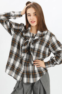 Рубашка детская SP2526 фланель (р-ры: 140-164) серый