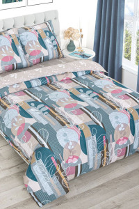 Постельное белье поплин на резинке "Ирвинг"