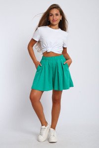 Юбка-шорты женская "Леди" хлопок с лайкрой (р-ры: 40-54) зеленый