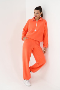 Костюм двойка женский "Скай-2" флис (последний размер) коралловый 48,50