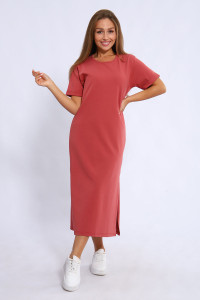 Туника женская 4105в кулирка (последний размер) брусничный 44,48