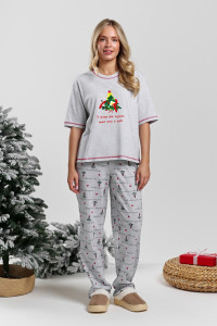 Костюм двойка женский "Праздник-3.2" кулирка (последний размер) кармеланж 50