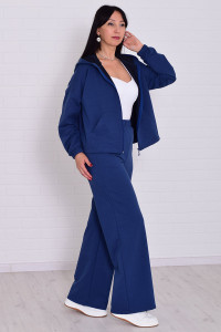 Костюм двойка женский 5345д футер 2-х нитка (последний размер) индиго 42,44,46