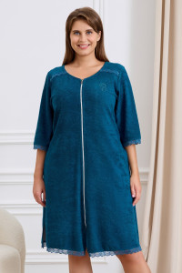 Халат женский "Антей" махра (последний размер) петроль 52,54