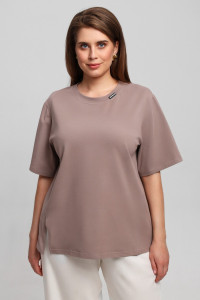 Футболка женская "Волшебница" кулирка с лайкрой (последний размер) бежевый 54