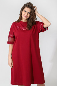 Туника женская "Медея" кулирка (последний размер) бордовый 50,52,56
