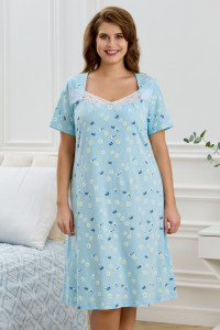 Сорочка женская "Мадера-1" кулирка (последний размер) ромашка 52