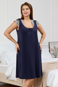 Сорочка женская "Ависта" вискоза (последний размер) темно-синий 52,64