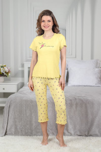 Пижама женская "Амалия-2" кашкорсе (последний размер) желтый 46
