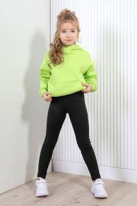 Леггинсы детские утепл-3 футер дублированный (последний размер) черный 146