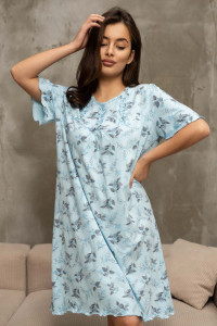 Сорочка женская 1092/27 кулирка (р-ры: 48-62) голубой-2