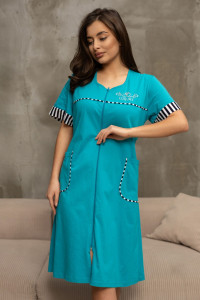 Халат женский 2119/1 кулирка (р-ры: 48-62) петроль