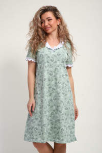 Сорочка женская "Зефирка" М431 кулирка (р-ры: 46-60) светлый хаки