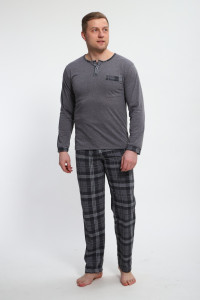 Пижама мужская КД28 кулирка (р-ры: 46-60) серый
