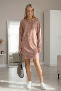 Платье женское "Кэт" футер 2-х нитка (р-ры: 44-54) какао