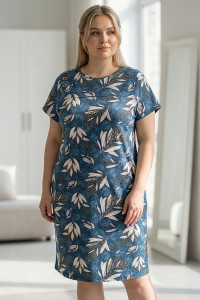 Туника женская "Грета" кулирка (р-ры: 50-60) джинс