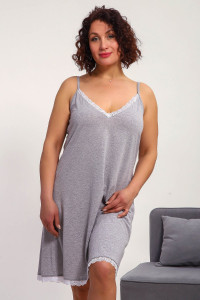 Сорочка женская №88142 кулирка (р-ры: 42-50) серый меланж