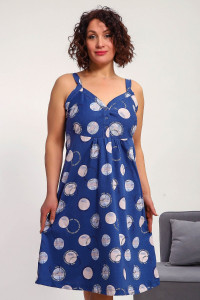 Сорочка женская №88136 кулирка (р-ры: 50-60) индиго