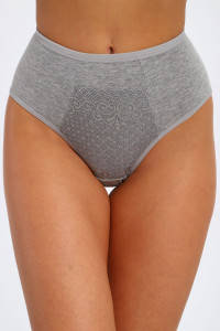 Трусы женские №45064 кулирка с лайкрой (р-ры: 48-52) серый