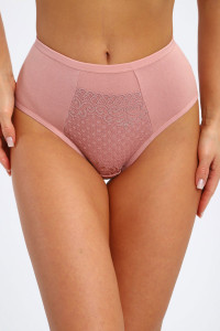 Трусы женские №45064 кулирка с лайкрой (р-ры: 48-52) пудровый