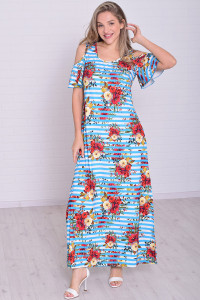 Платье женское 4114б масло (р-ры: 46-56) бирюза