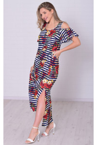 Платье женское 4114в масло (р-ры: 46-56) синий