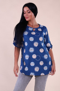 Туника женская "Вероника" М386 кулирка (р-ры: 46-60) индиго
