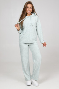 Костюм двойка женский М-959 махровая лапша (р-ры: 44-54) мята