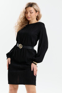 Платье женское П-050 гофре-жаккард (р-ры: 46-56) черный
