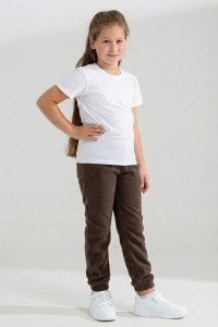 Брюки детские №7493 флис (р-ры: 28-40) коричневый