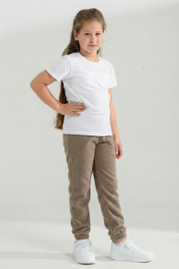 Брюки детские №7493 флис (р-ры: 28-40) капучино
