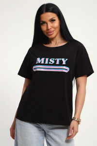 Футболка женская №85652 кулирка (р-ры: 46-56) черный