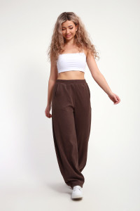 Брюки женские №29025 селаник-флис (р-ры: 38-56) коричневый