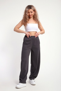 Брюки женские №29025 селаник-флис (р-ры: 38-56) серый