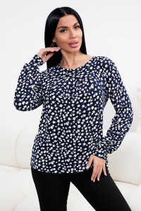 Лонгслив женский 0143-42 масло с начёсом (р-ры: 50-62) ромашки