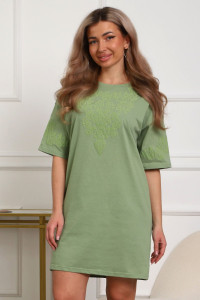 Туника женская №29533 кулирка (р-ры: 46-56) оливковый
