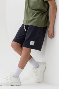 Шорты детские ШФ01 футер с лайкрой 2-х нитка (р-ры: 134-176) темно-серый