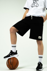 Шорты детские ШФ01 футер с лайкрой 2-х нитка (р-ры: 134-176) черный